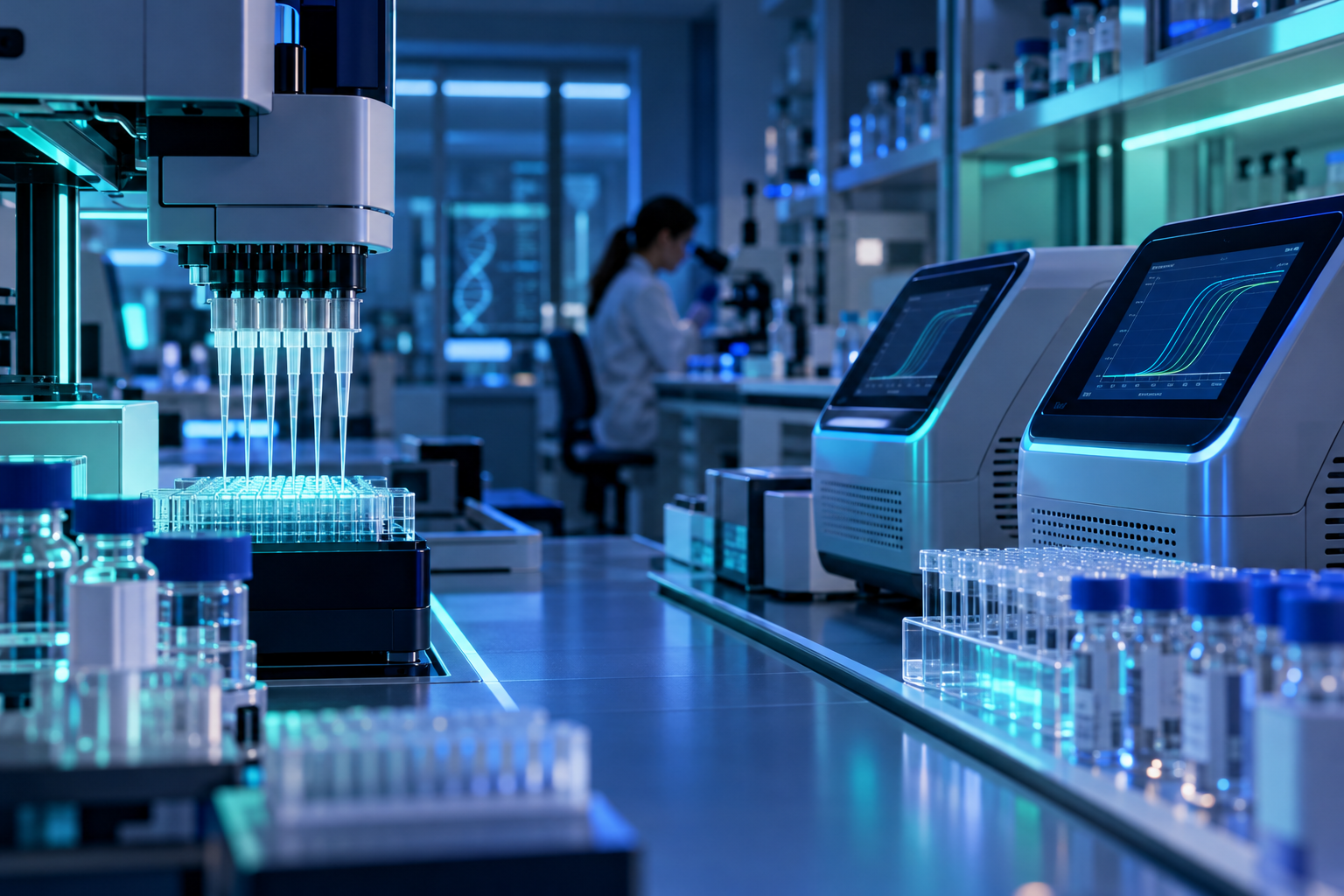 Clinical molecular laboratory setup demonstrating limit of detection testing for PCR assays