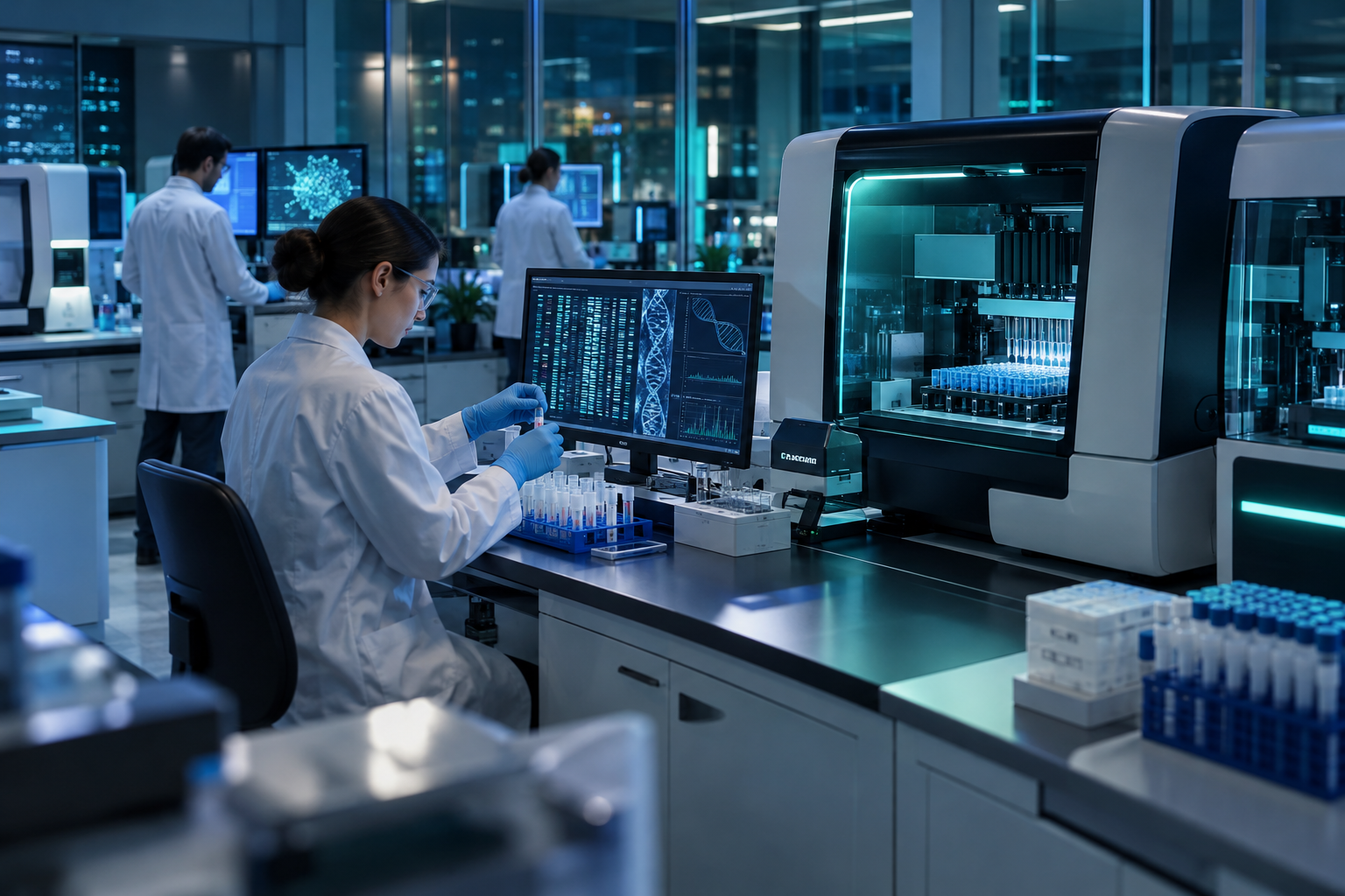 Clinical molecular diagnostics laboratory illustrating the MolDX technical assessment process